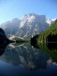lago, riflesso, acqua, montagna, alberi, verde, montagne, rocce, paesaggio, conifere, cielo, bosco